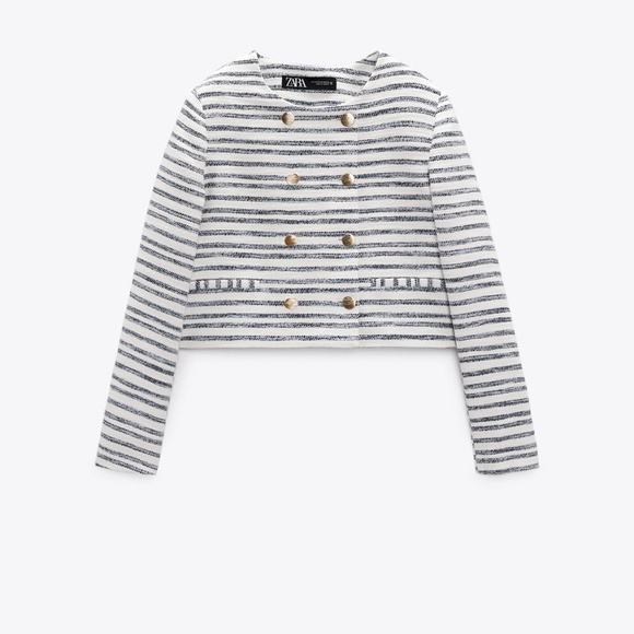 Zara limited edition buttoned cropped blazer you cannot miss - Picture 4 of 6